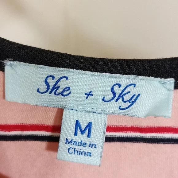 she + sky striped cropped top - Picture 3 of 5